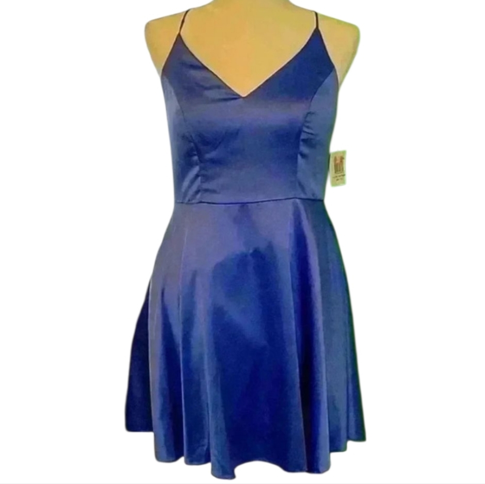B Darlin Light Blue Mini Dress - Picture 2 of 8